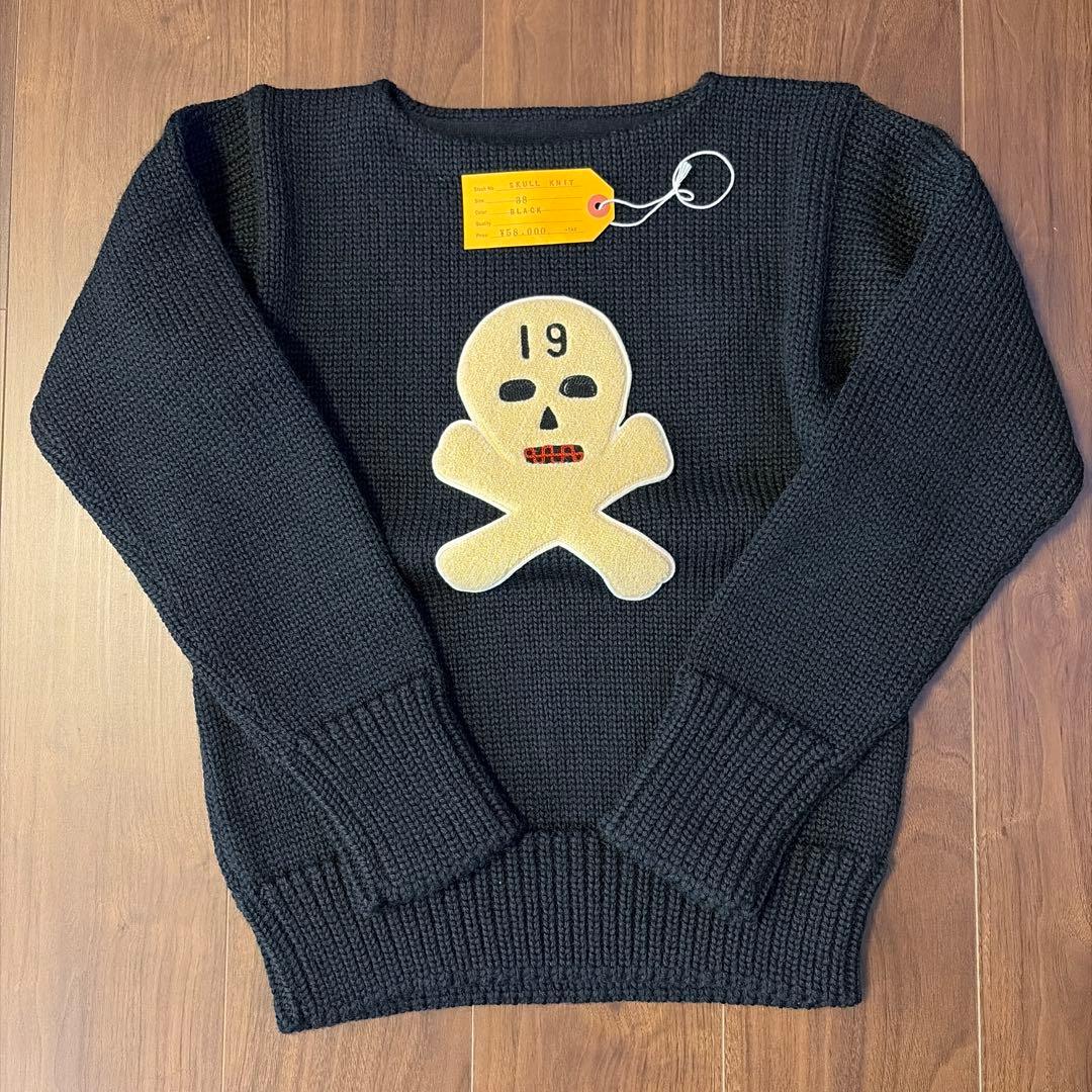 【新品】At last&co. SKULL KNIT /38サイズ