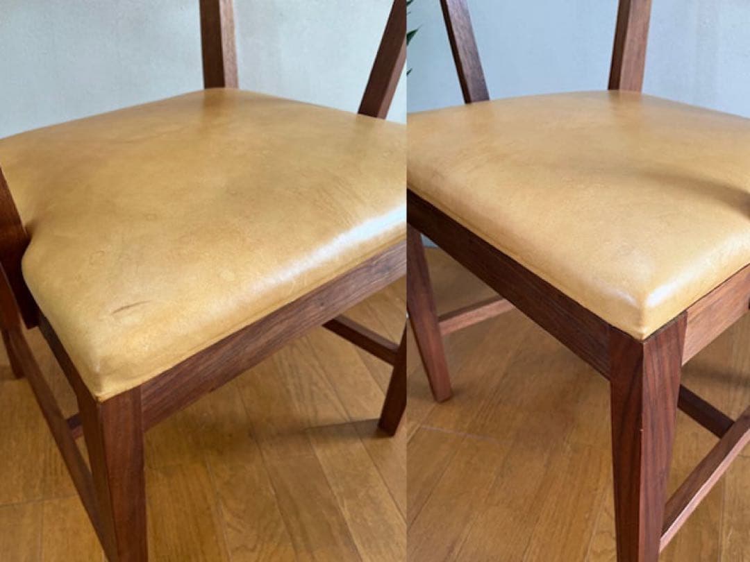 北の住まい設計社　アームチェア　① 北海道家具　本革ウォールナット　希少　モダン