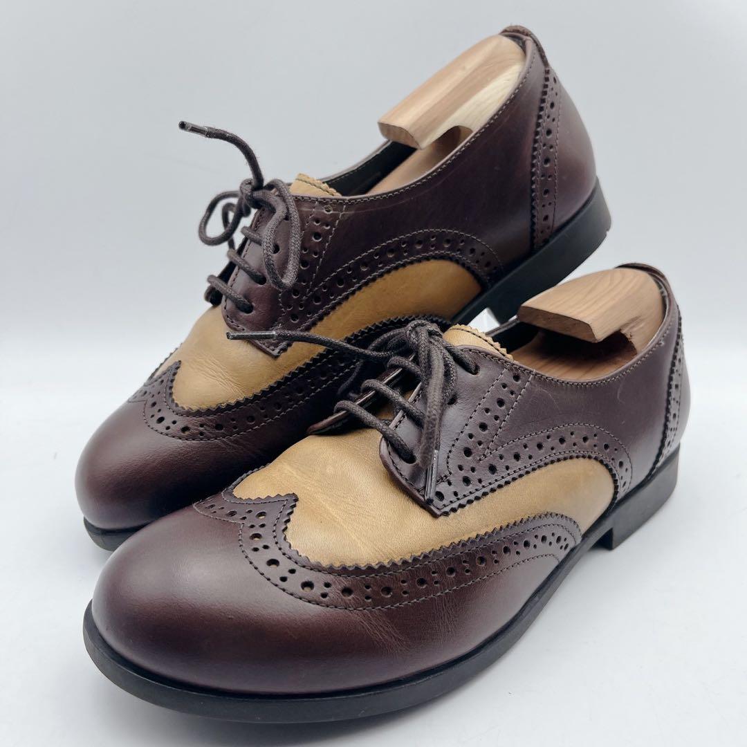 美品✨ビルケンシュトック ララミー ウィングチップ ブラウンツートン 37