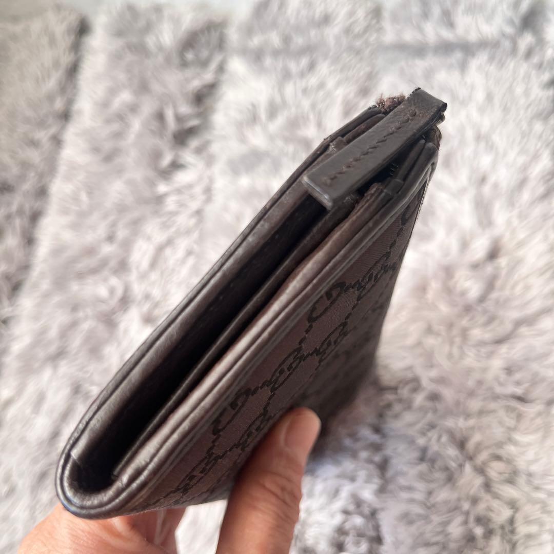良品✨GUCCI GGナイロン　ブラウン　L字ファスナー　長財布　メンズ