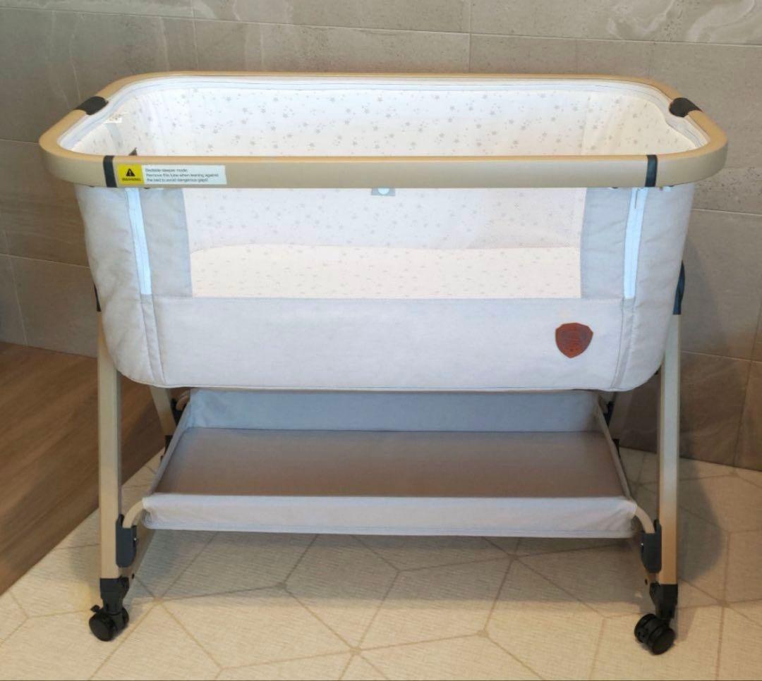 HZDMJ 2023新型ベビーベッド　ベージュ