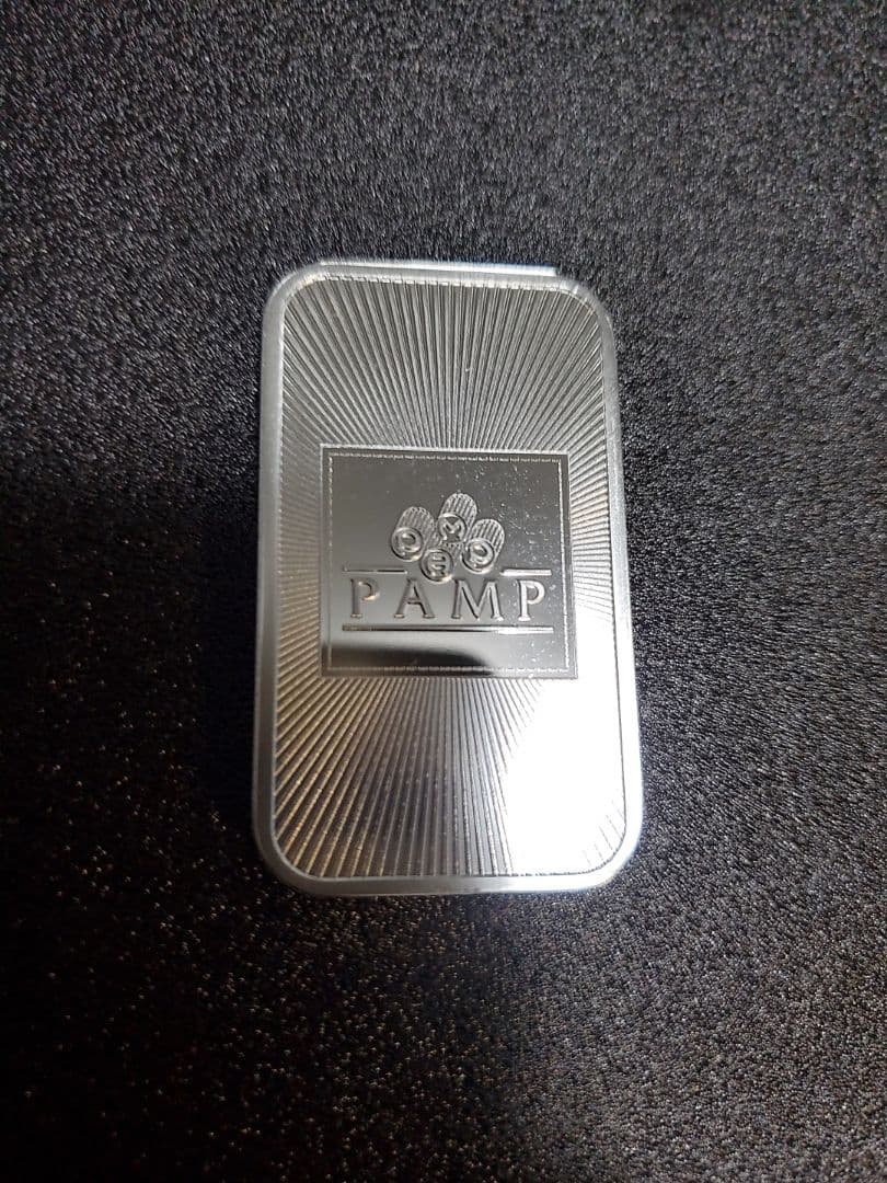 ツ*ト様 スイス PAMP 1オンス 純銀バー 999.0 31.0g保証書(新