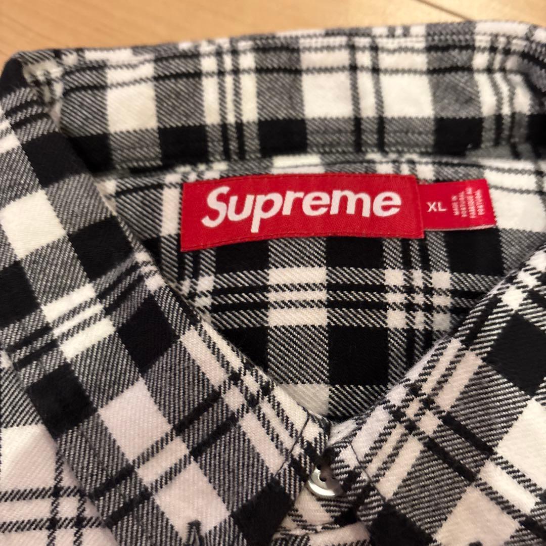 @*@様 XL Supreme Plaid Flannel Shirt \"Bla