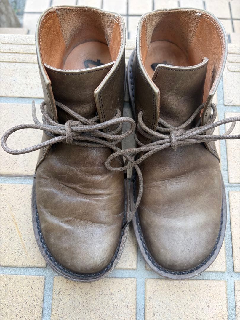 trippen 39 カーキ　レザーブーツ