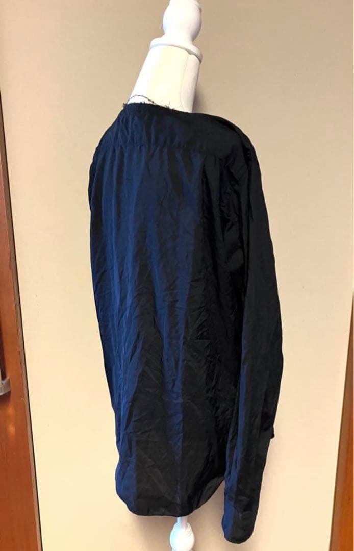 コムデギャルソンオムプリュス エステル製品染めデザインブラウス BLACK M