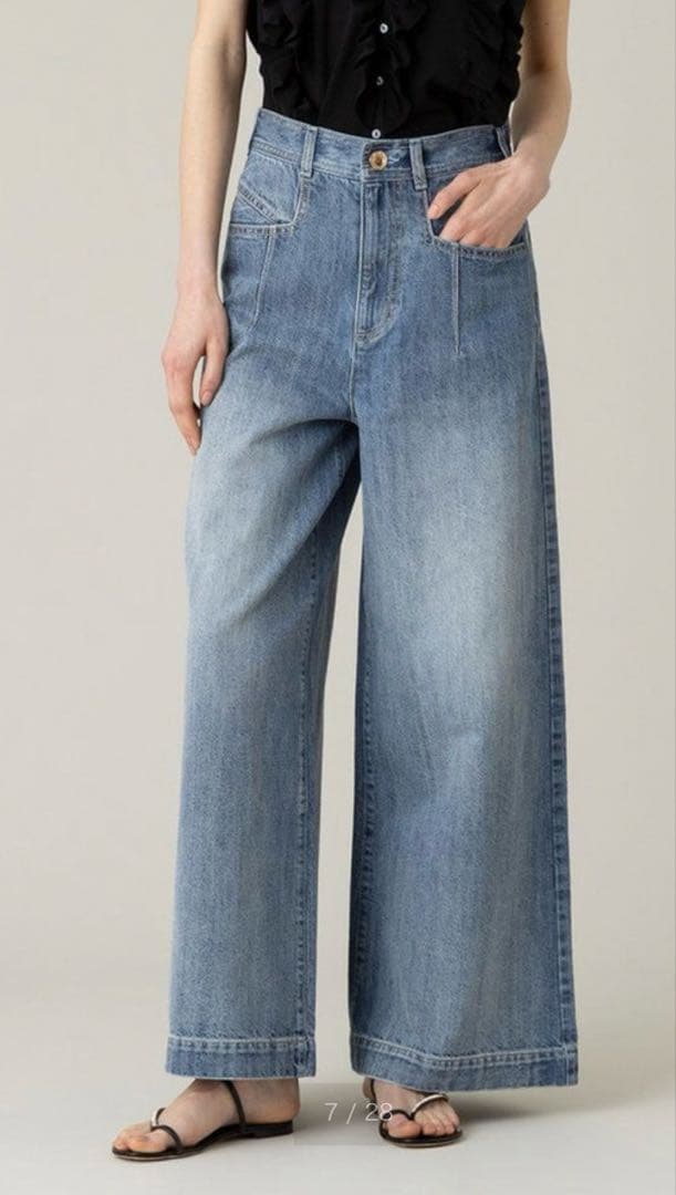 LOULOU WILLOUGHBY アルアバイル　デニムバギーパンツ