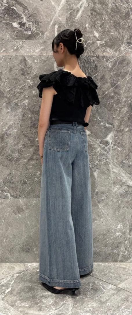 LOULOU WILLOUGHBY アルアバイル　デニムバギーパンツ