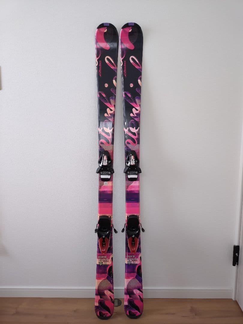 KAZAMAスキー ブラック/ピンク/パープル145センチ