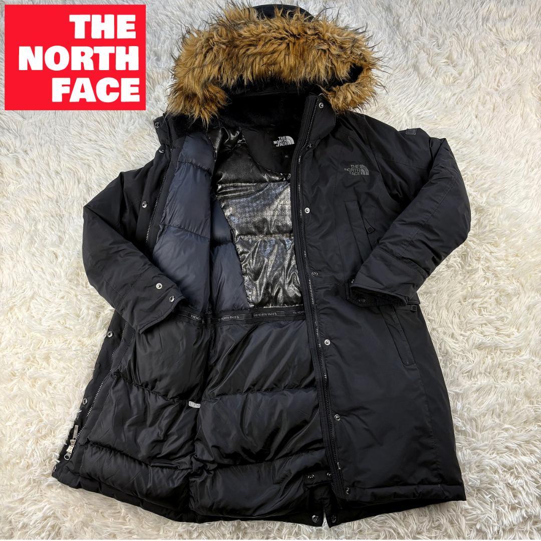 ノースフェイス ダウンコート ブラック レディース M ファー