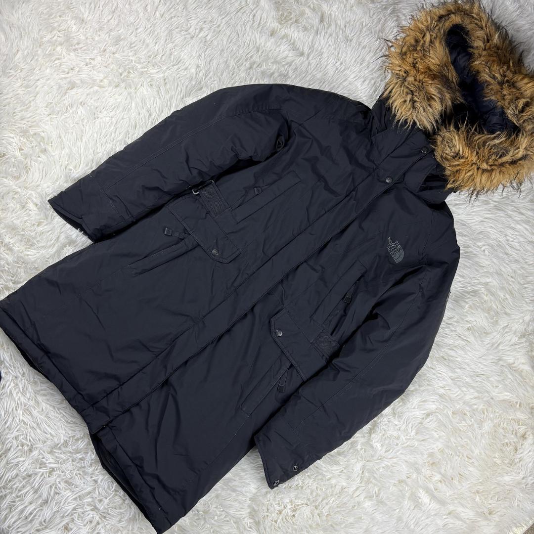 ノースフェイス ダウンコート ブラック レディース M ファー