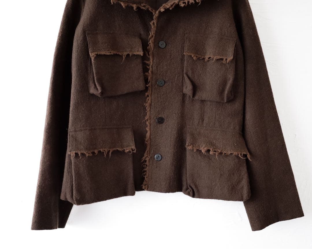 JURGEN LEHL ジャケット　フリンジ　ポケット　ウールジャケット