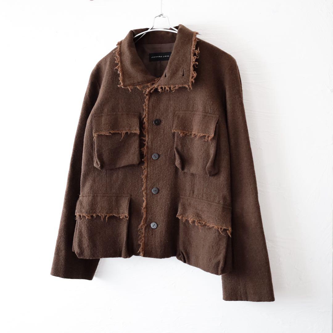 JURGEN LEHL ジャケット　フリンジ　ポケット　ウールジャケット