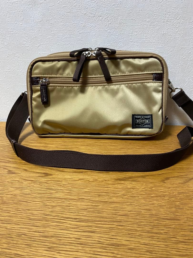 ポーター PLAN 2WAY ショルダーバッグ　ベージュ