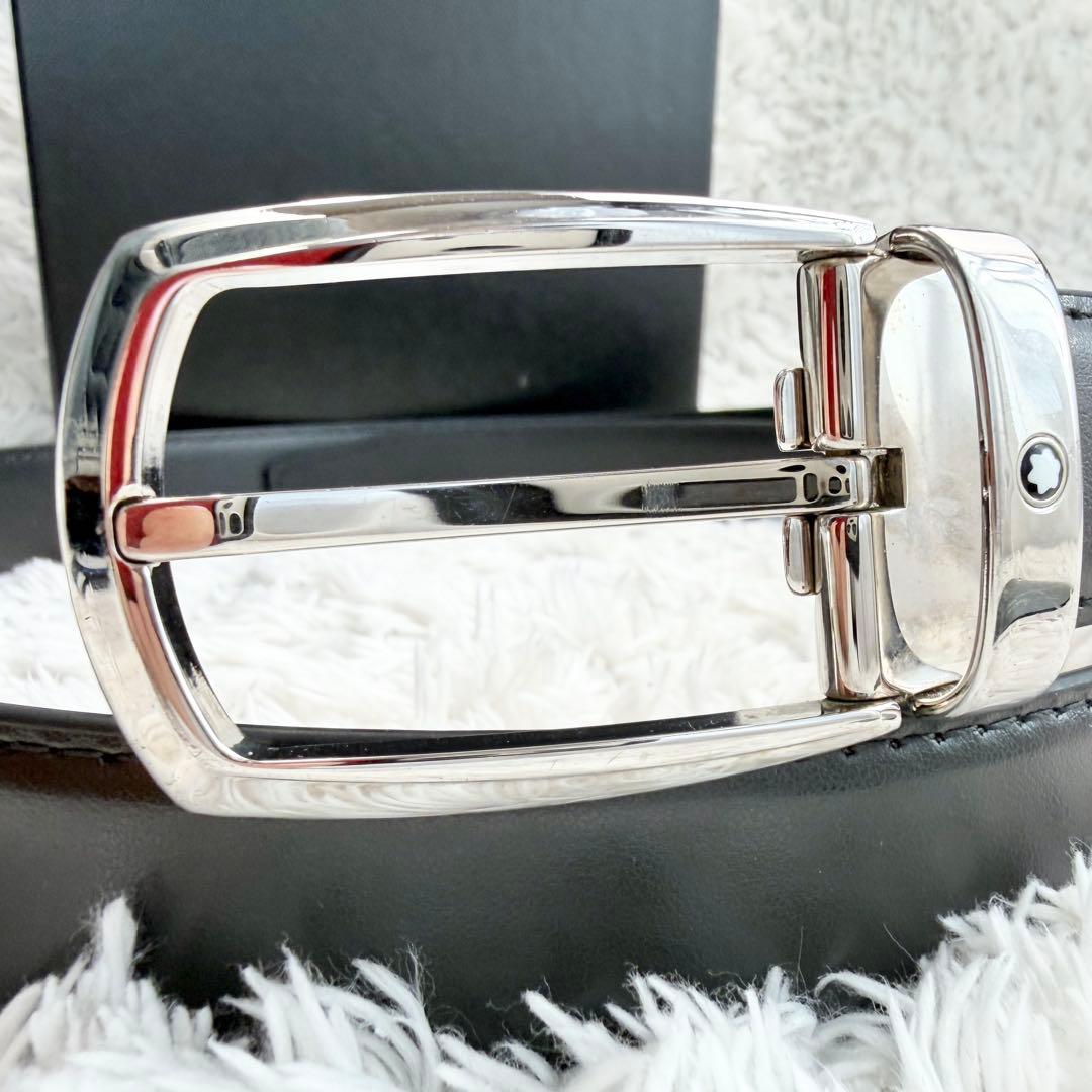 【極美品&レア】モンブラン ベルト マイスターシューテック レザー シルバー