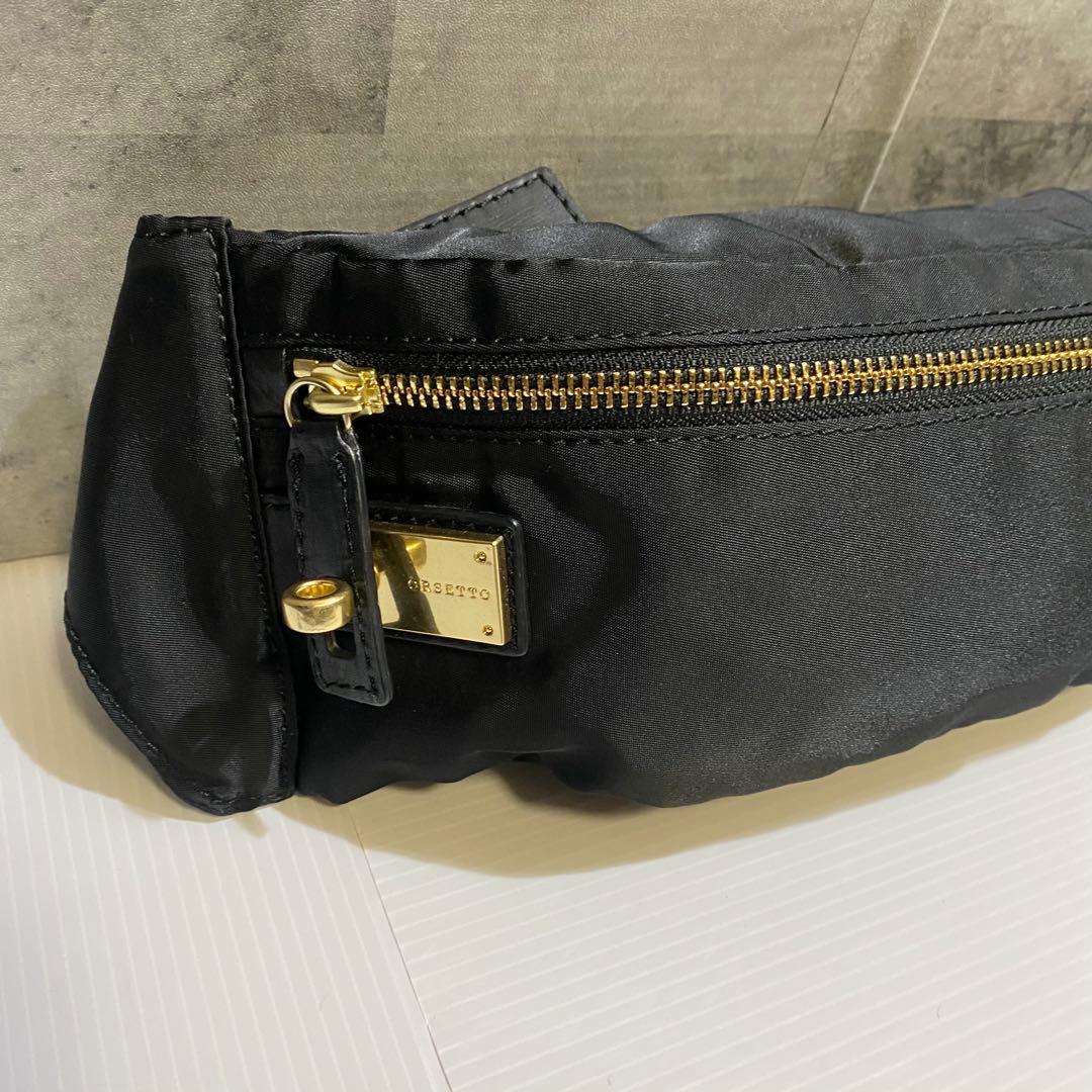 【未使用級】ORSETTO　FORTE ボディバッグ　ナイロン　ブラック