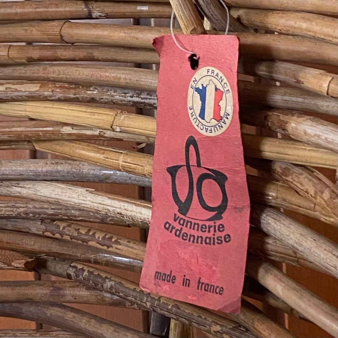 フランス アンティーク　籐籠　ラタン バスケット　アルデンヌ製　パニエ　大型