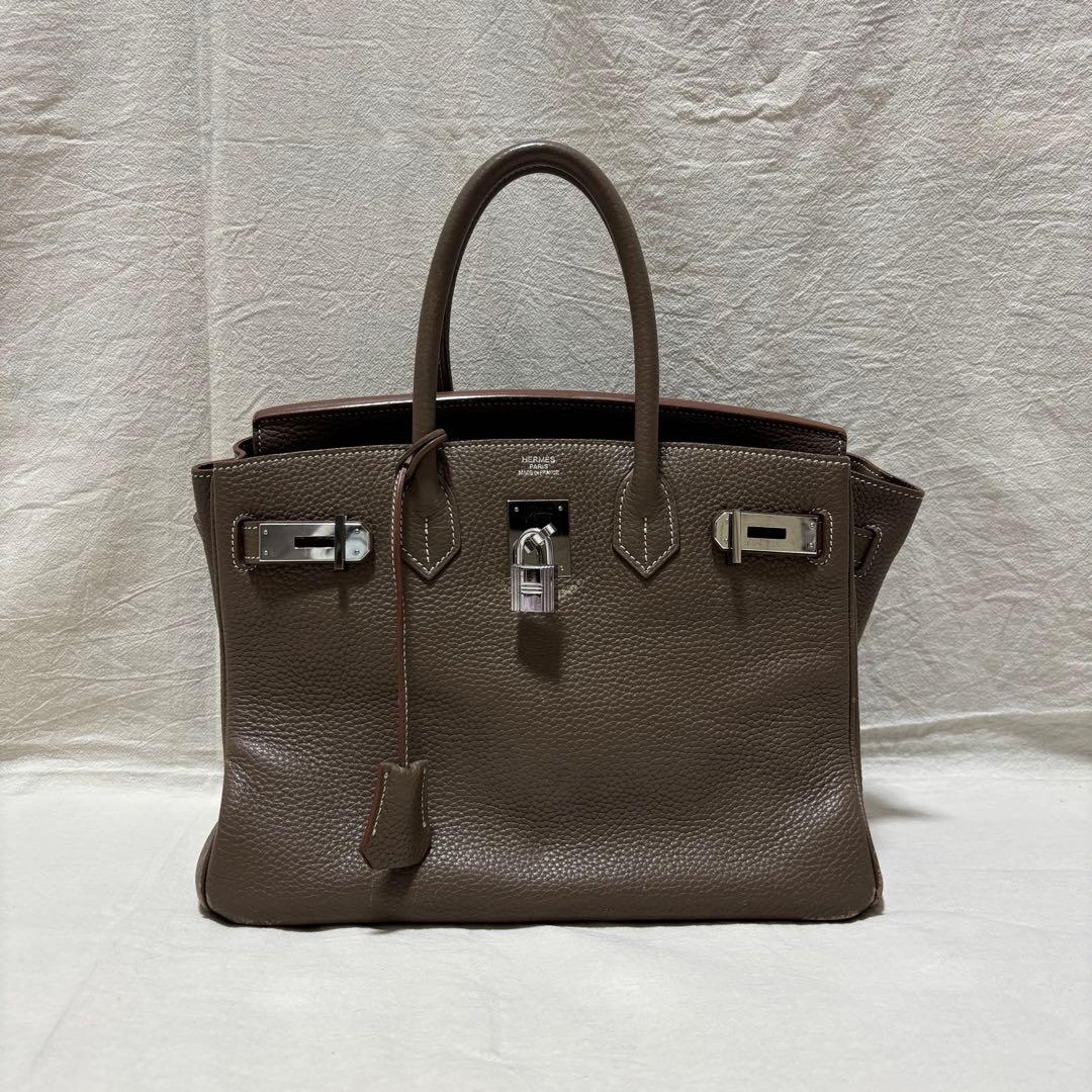 ハンドバック グレージュ エトゥープ 30