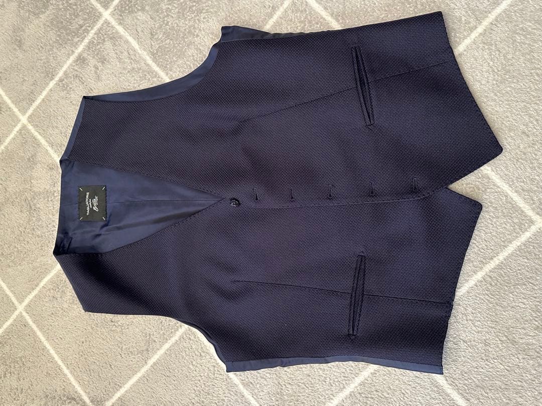 TAGLIATORE BRIAN ベスト46 ネイビー　ホップサック　beams