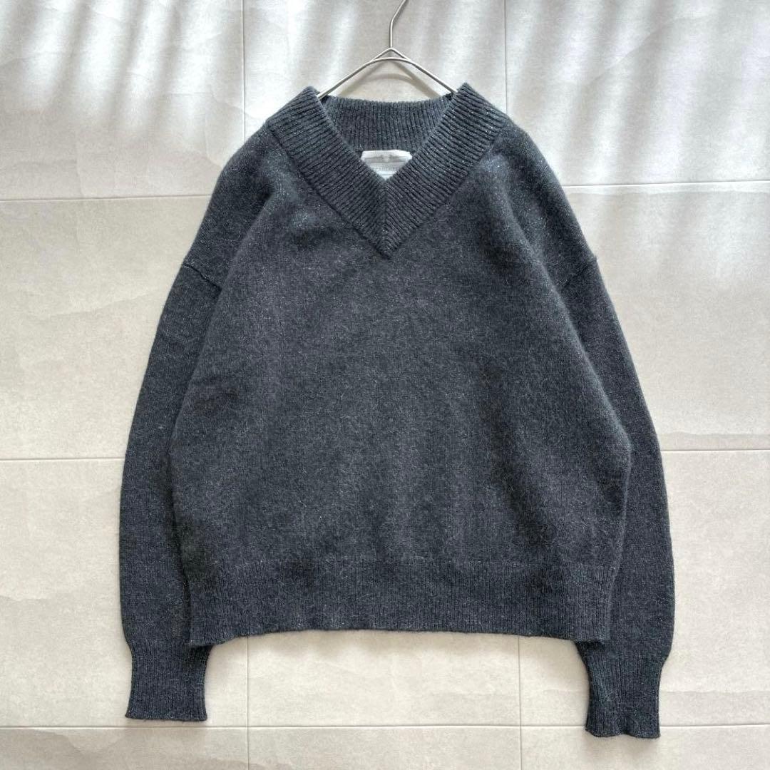 24AW 美品 BEARDSLEY♡アルパカ ウール ラメ Vネック ニット F