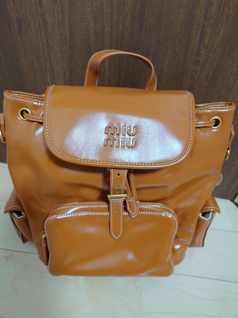 x*様 miu miu風　リュック/バッグパック　ブラウン