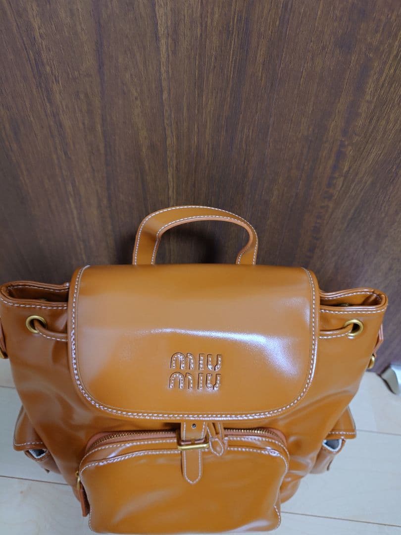 x*様 miu miu風　リュック/バッグパック　ブラウン