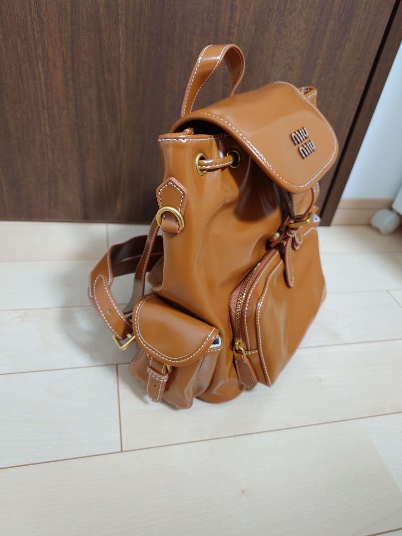 x*様 miu miu風　リュック/バッグパック　ブラウン
