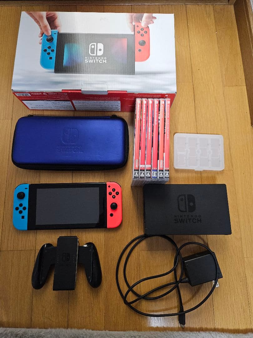 Nintendo Switch 本体 ジョイコン 青/赤 ゲームソフト6本付き