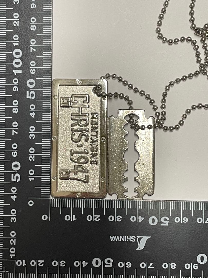 Christian Diorディオール CDロゴ プレート ドッグタグネックレス