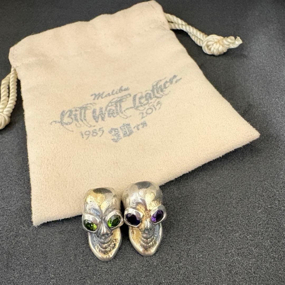 Bill Wall Leather スカルビーズ アメジスト ペリドット