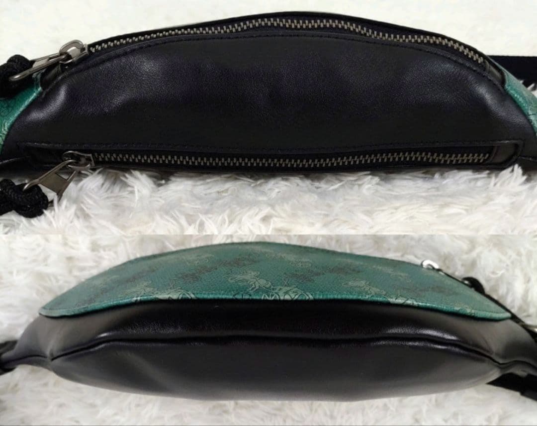 COACH ボディバッグ ホース&キャリッジ PVC グリーン