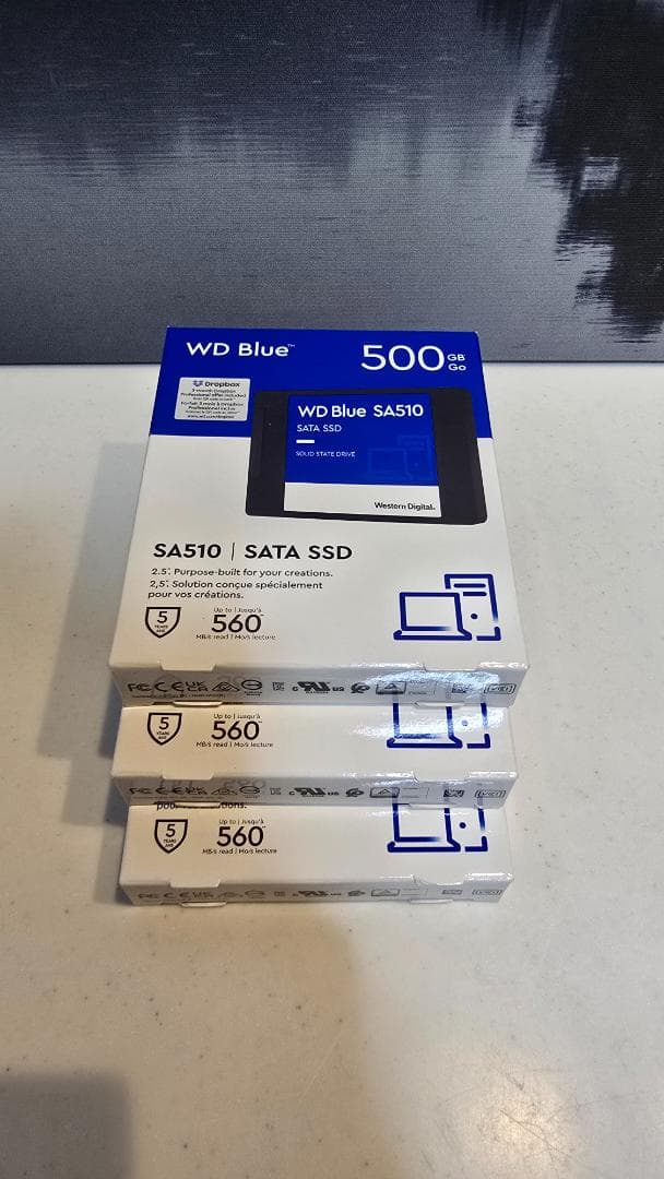 3個セットWDBlue\SATA\SSD\500GB[新品・未開封]