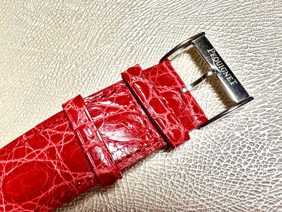 ペキニエ　レッド レザーバンド