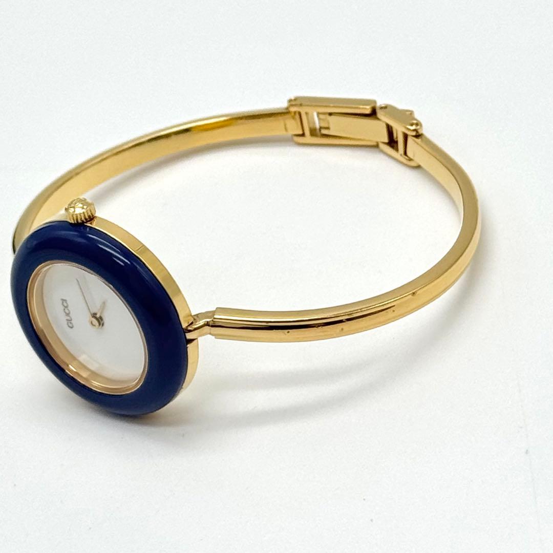 箱付き美品 GUCCI 腕時計 チェンジベゼル レディース ゴールド 12色