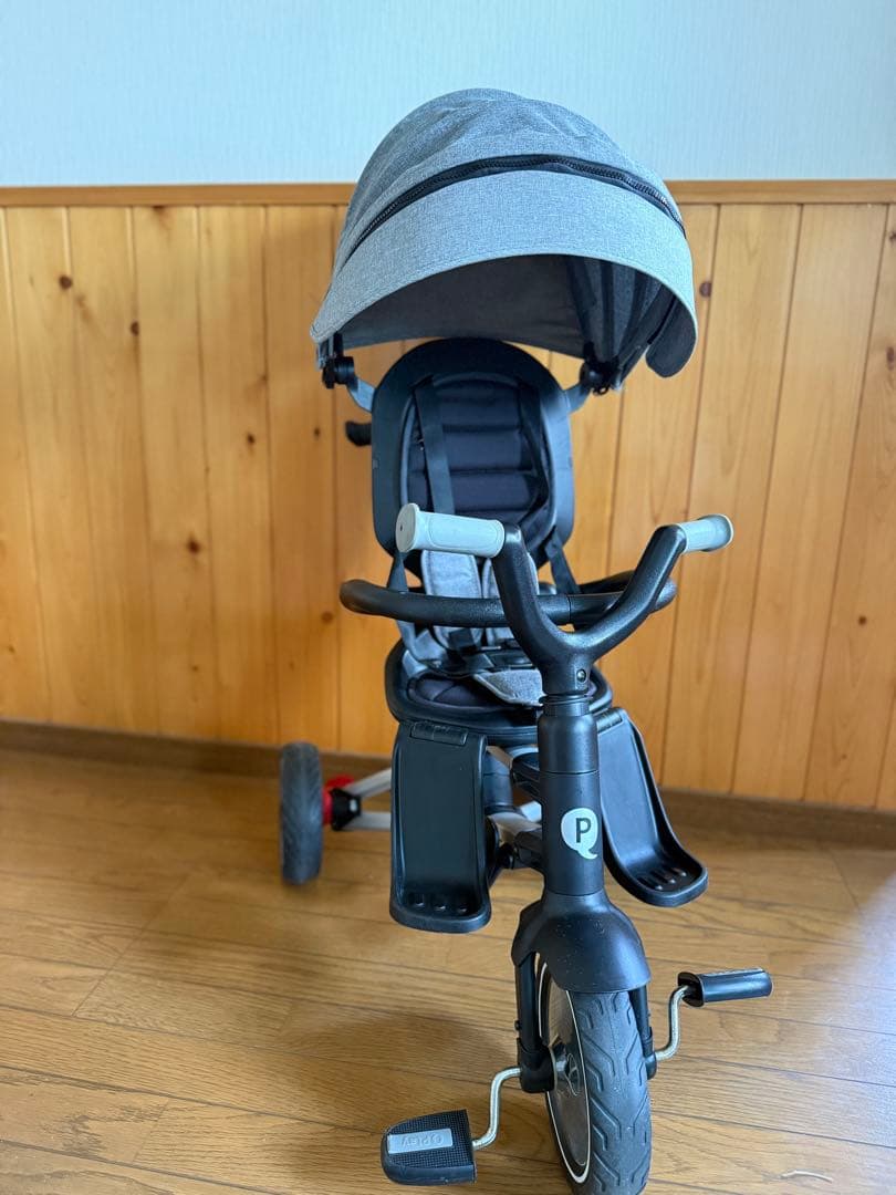 t*n様 美品 Ｑplay 三輪車 手押し 折りたたみ式