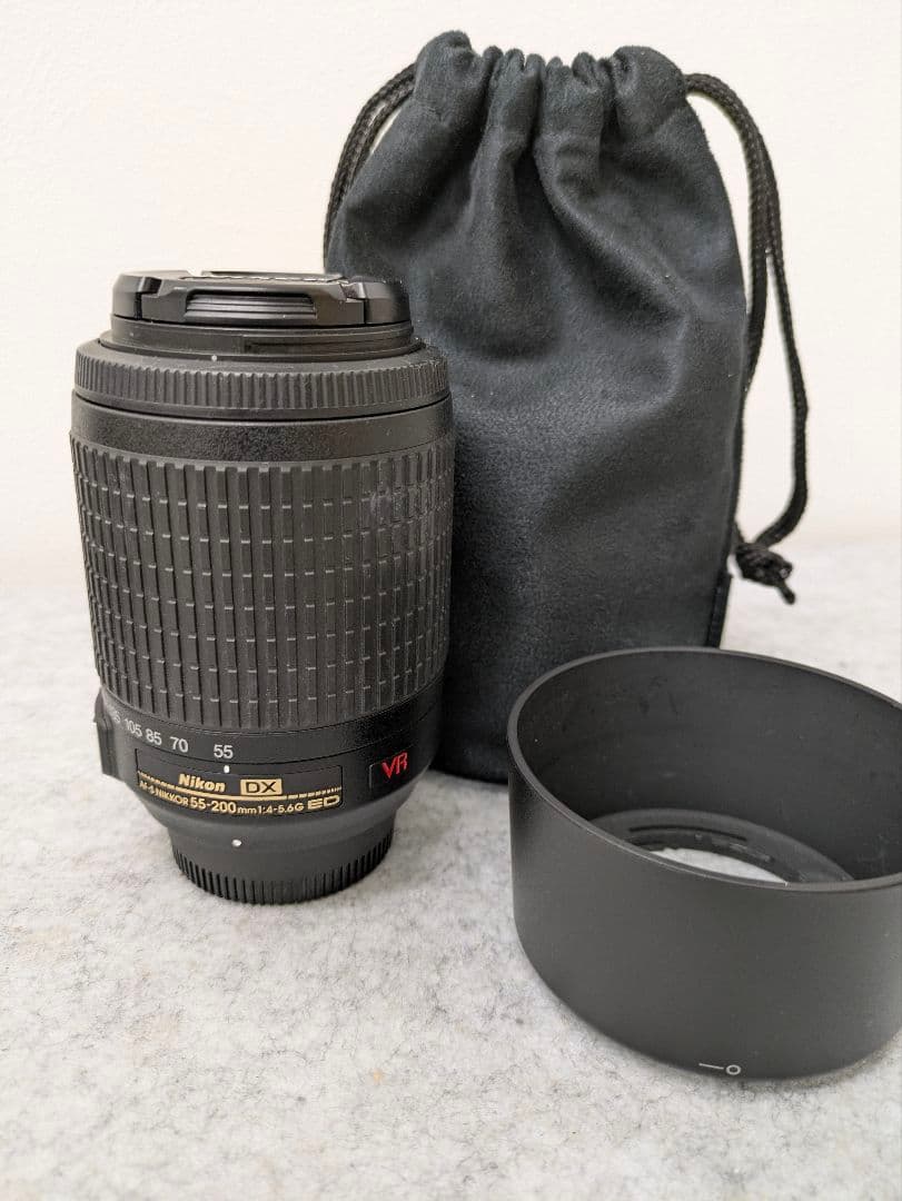 美品：Nikon AF-S 55-200mm F4-5.6G EDレンズ