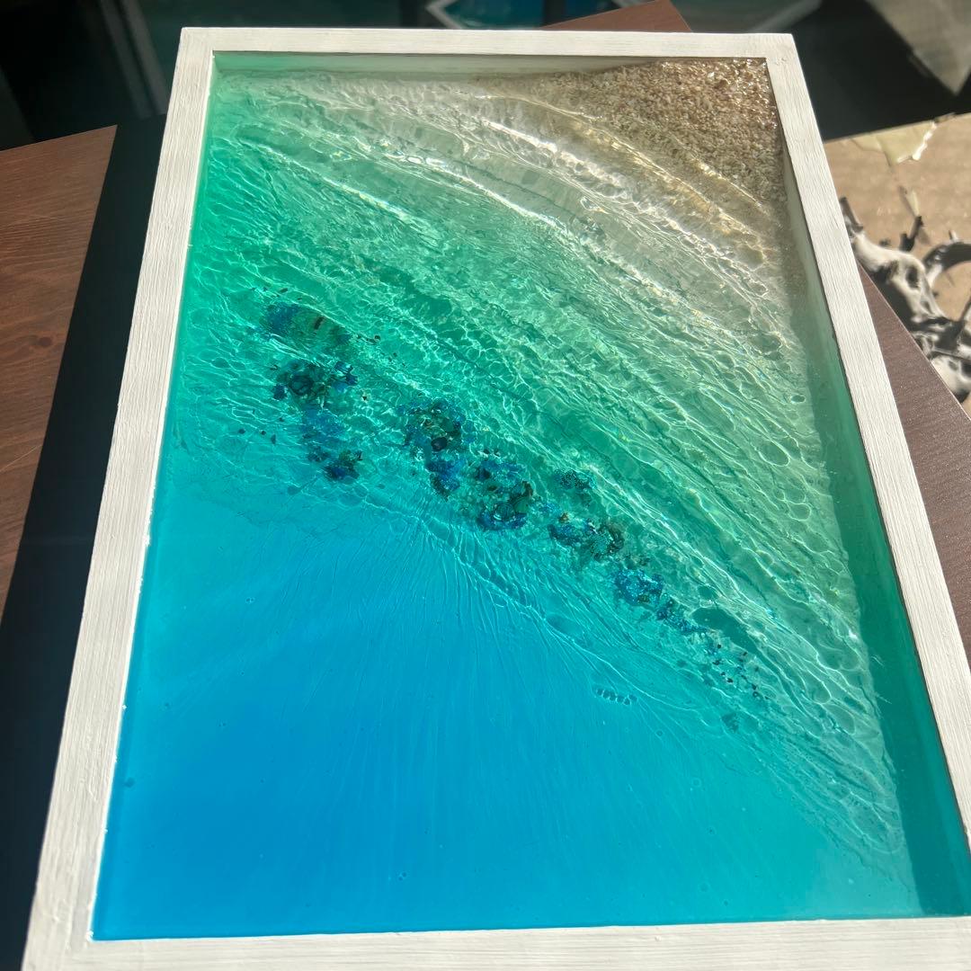 【レジンアート】波紋アート／B4パネル／壁掛け可能