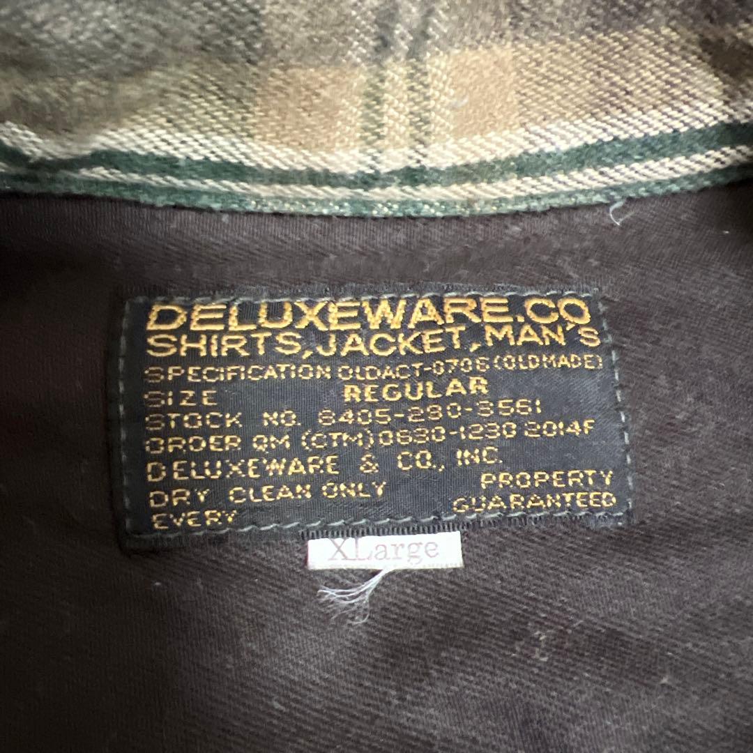 【DELUXEWARE】 HV-22 ロゼンジ XL ネルシャツ