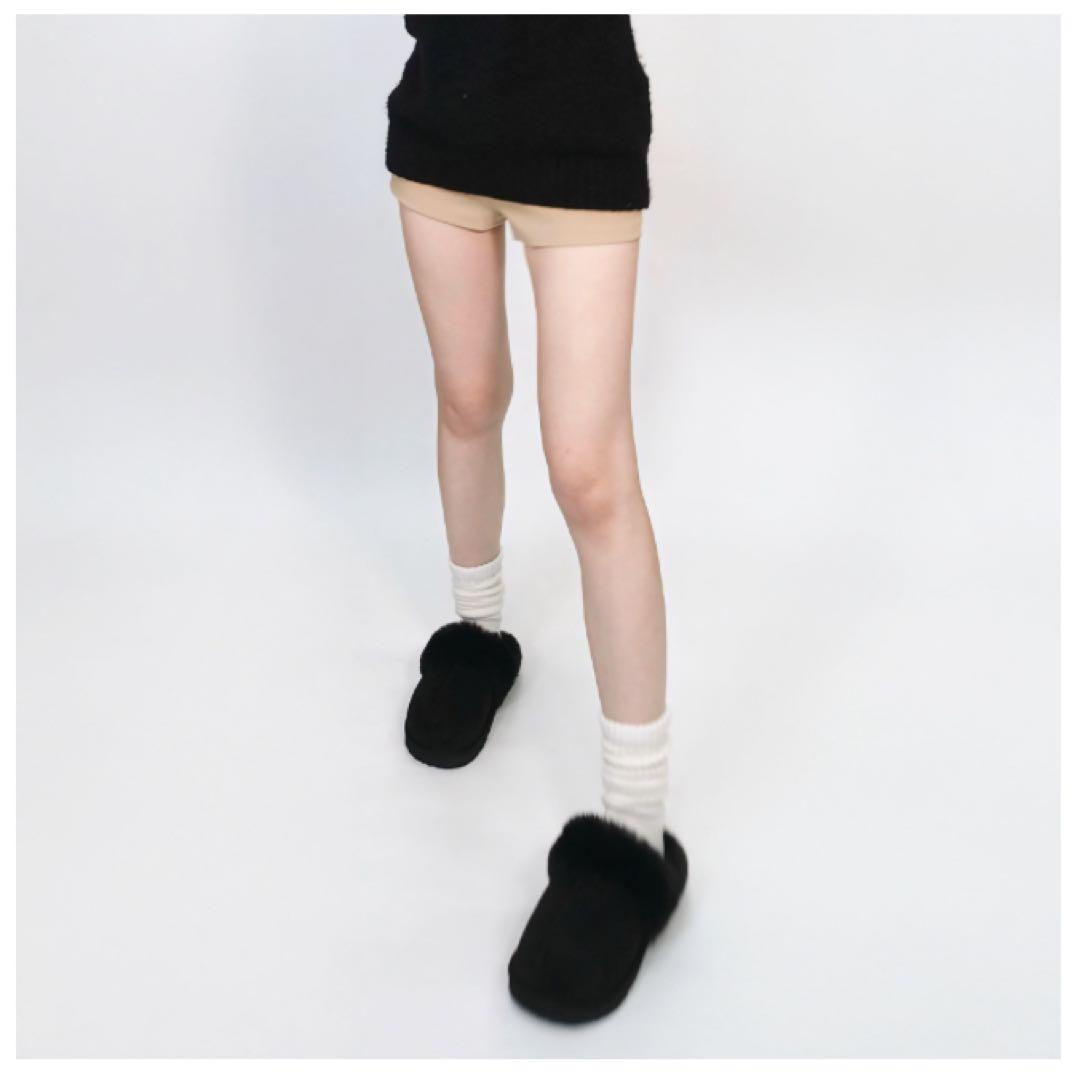 【Racbaki】ファーサボ2 ブラック Lサイズ