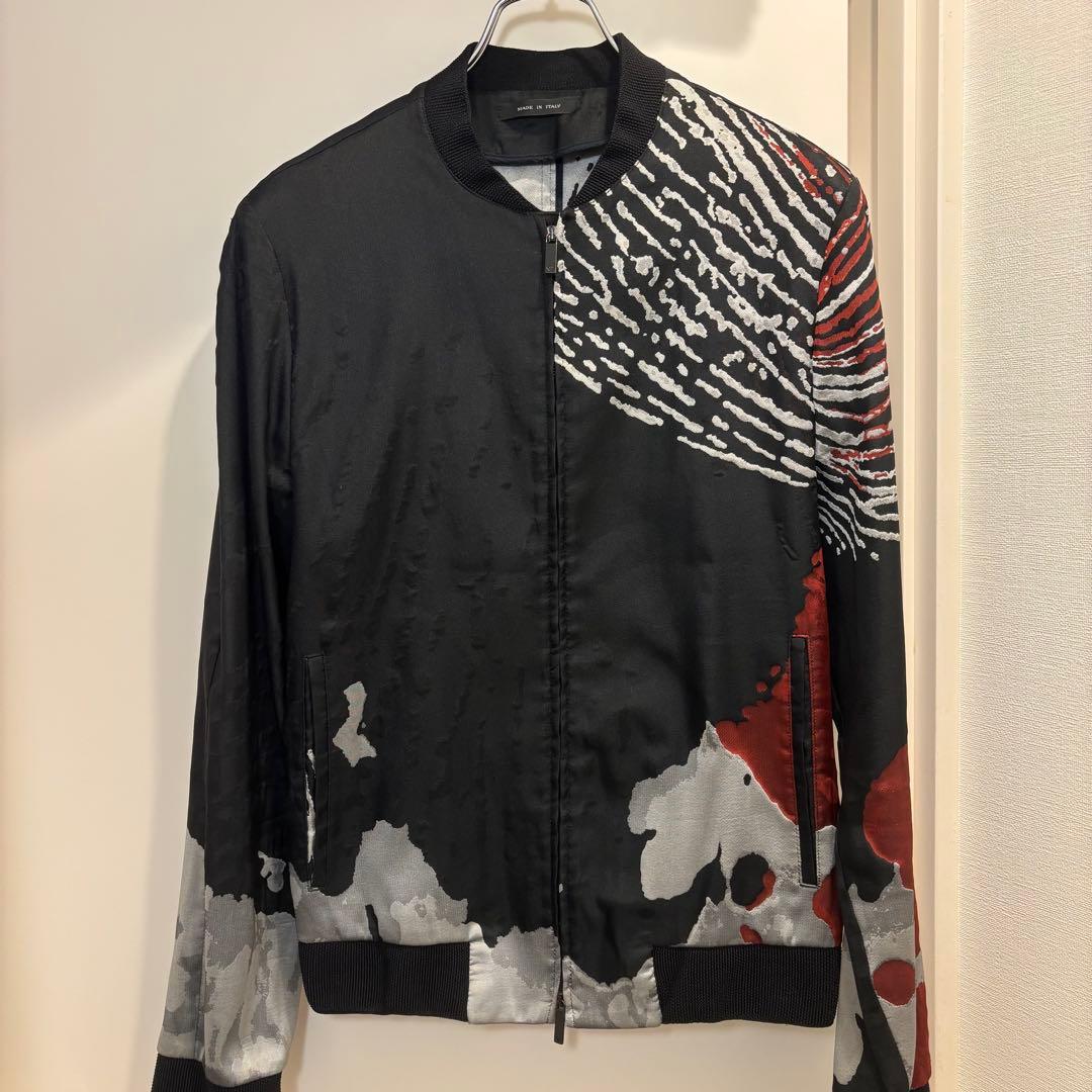 GACKT着用　EMPORIO ARMANI 指紋柄 ボンバージャケット