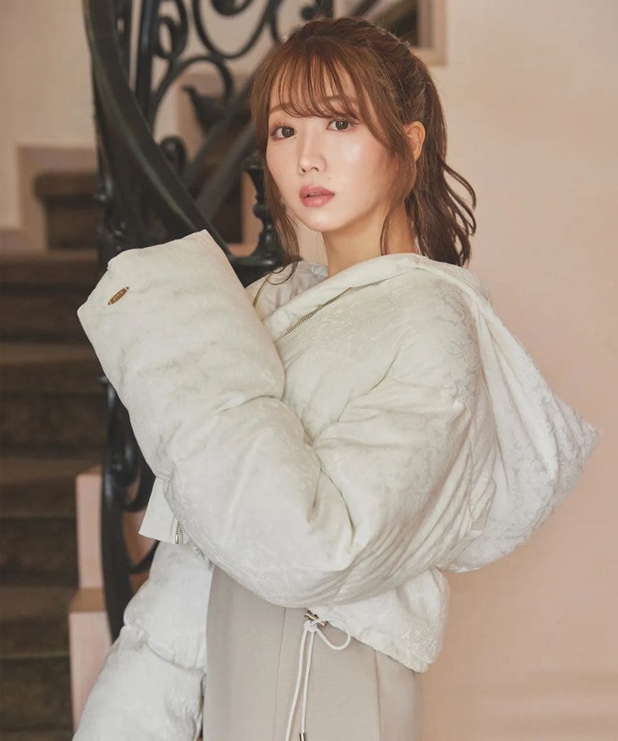 Rosé Muse ジャガード エコ ダウンジャケット