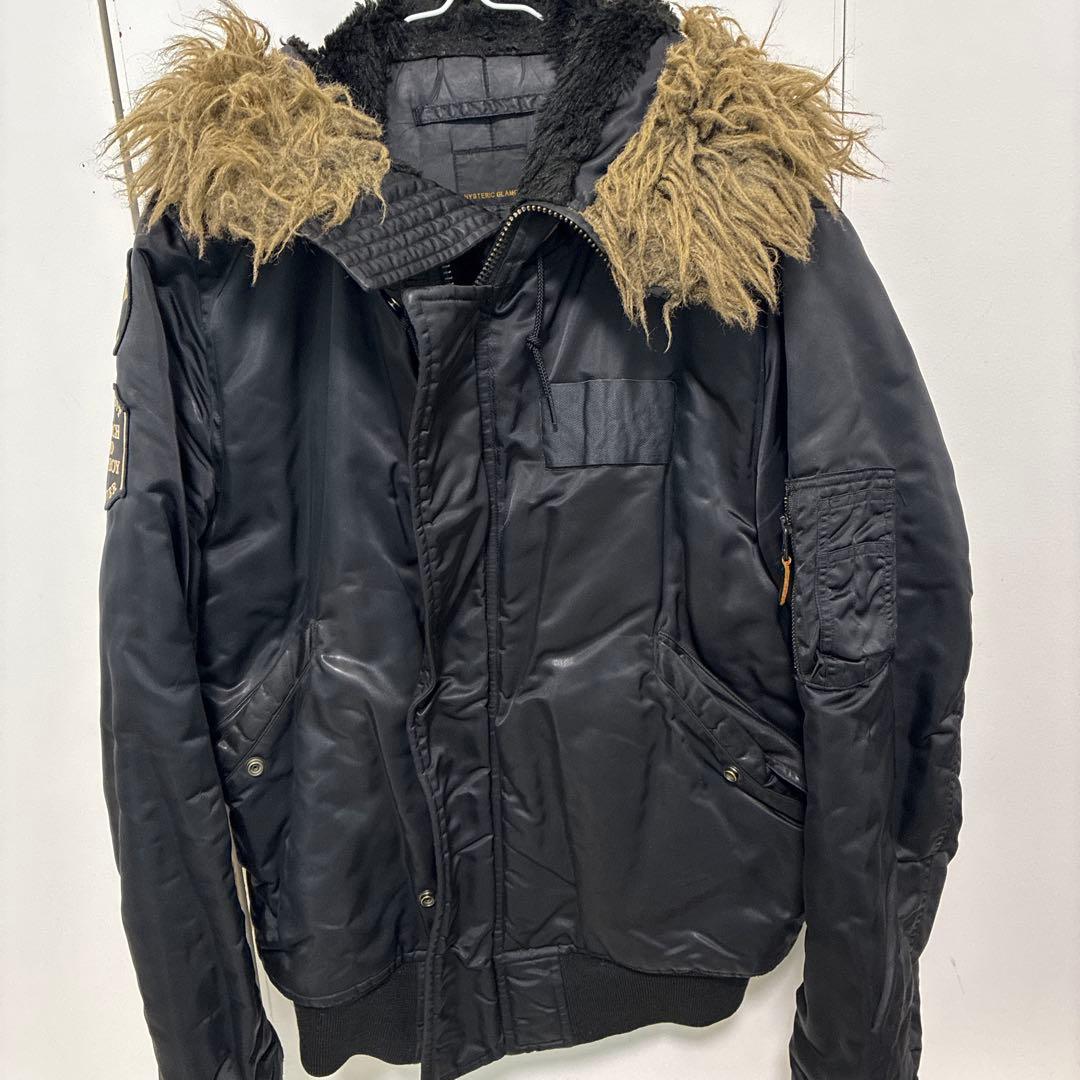 ヒステリックグラマー　ブラックファー付きジャケット