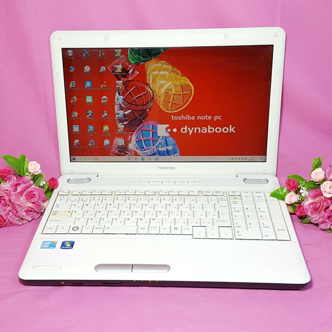 モモ✿CORE-i3✿ホワイト✿Dynabook✿大容量HDD✿メモリ4G