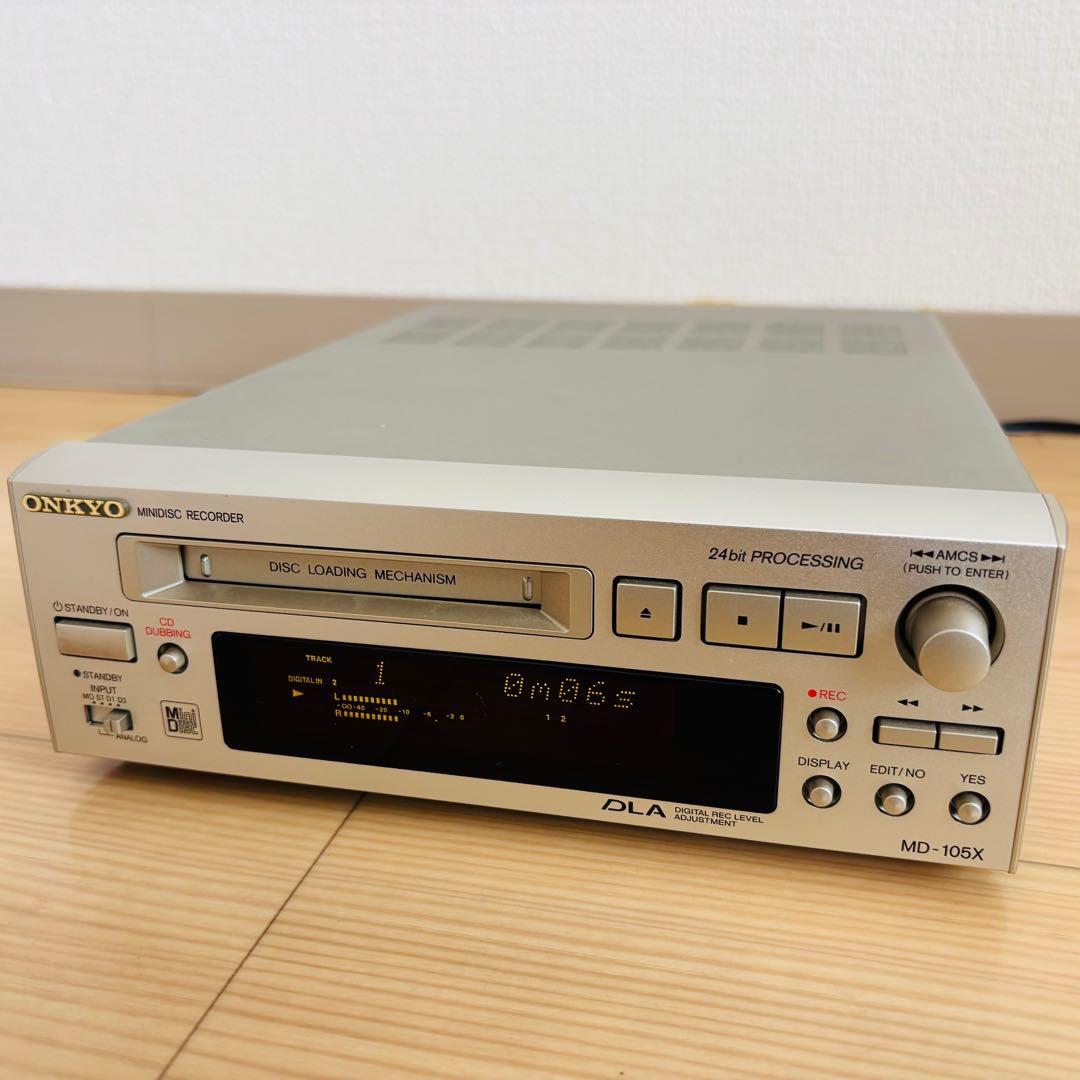ONKYO MDレコーダー MD-105X 本体のみ オンキョー