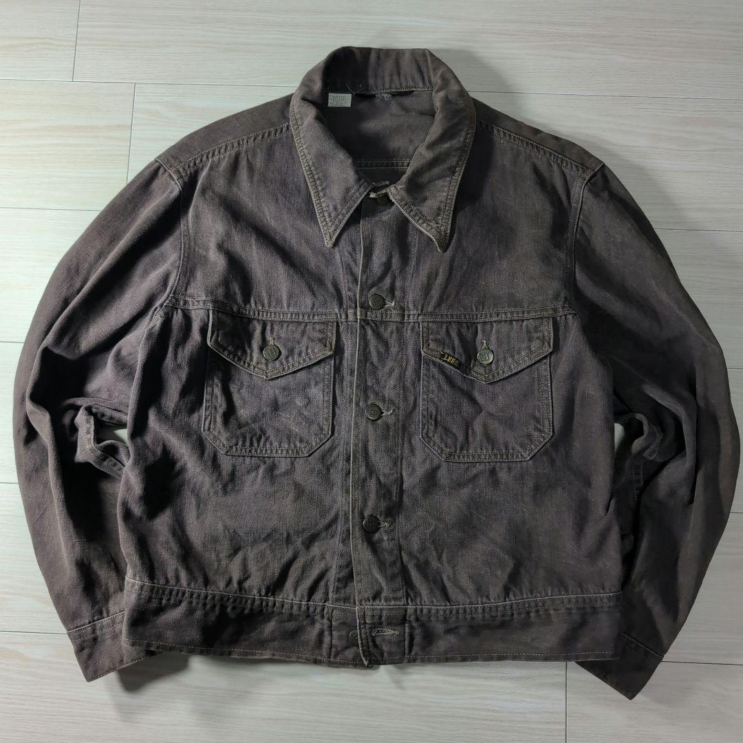 70s LEE USA製 ダークブラウン Gジャン 短丈
