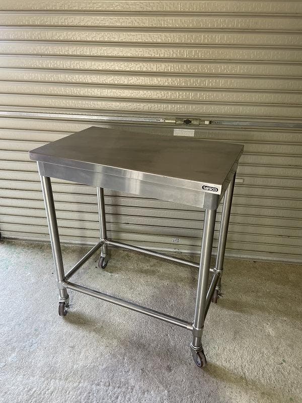 タニコー　作業台　ローラー付　調理台　業務用　幅750×奥450×高850mm