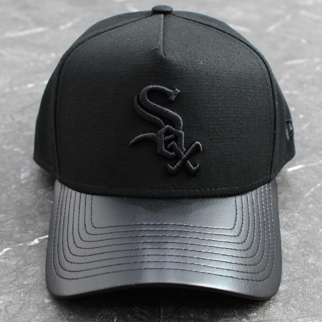 NEW ERA 9FORTY WHITE SOX CAP レザーバイザーキャップ