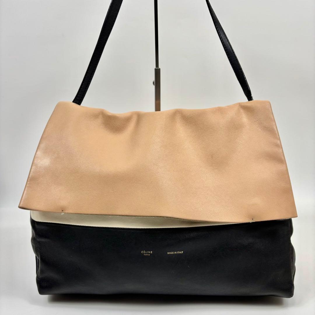 専用セリーヌ　フィービー期　オールソフト　ワンショルダーバッグ　バイカラー