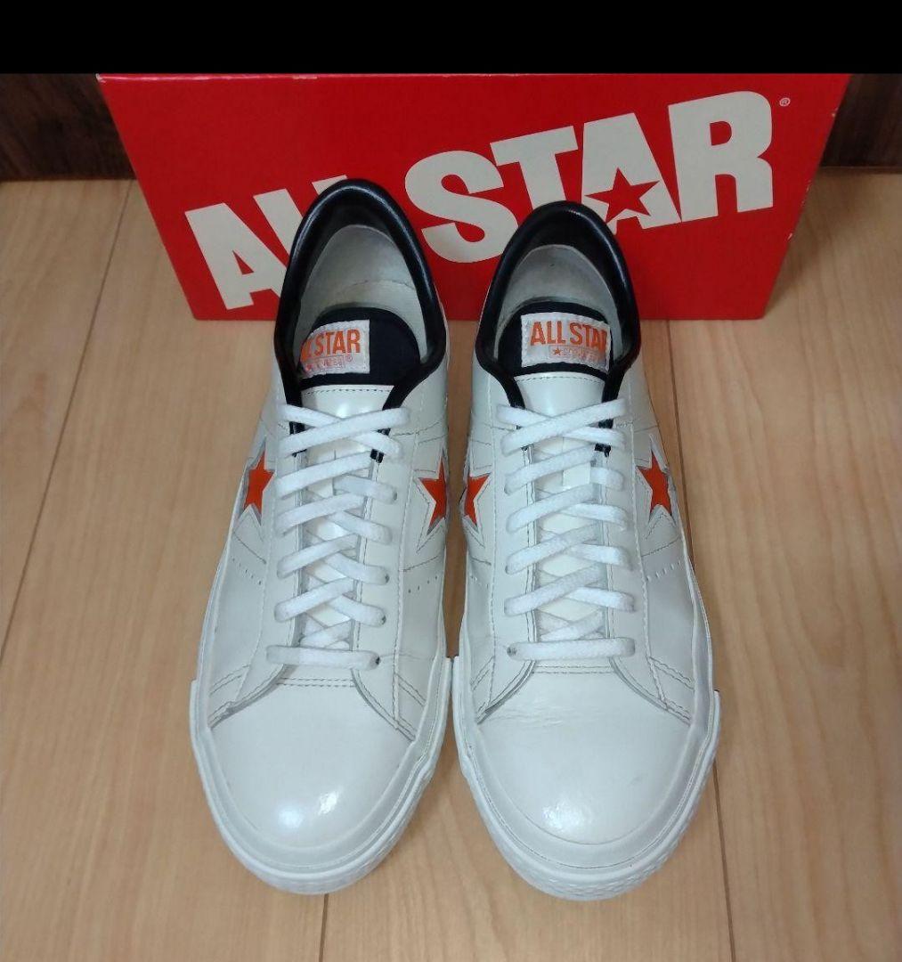 ワンスター　白×オレンジ　　one star ALL STAR
