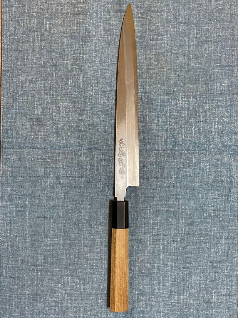 木屋別作　白鋼　八角　柳刃包丁　23センチ