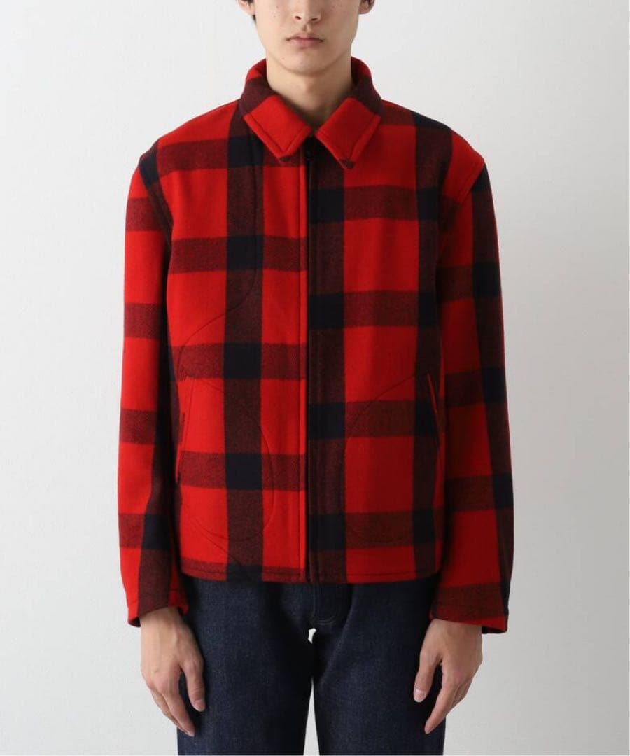 n*y様 L'ECHOPPE RE-PURPOSE ウールチェックブルゾン